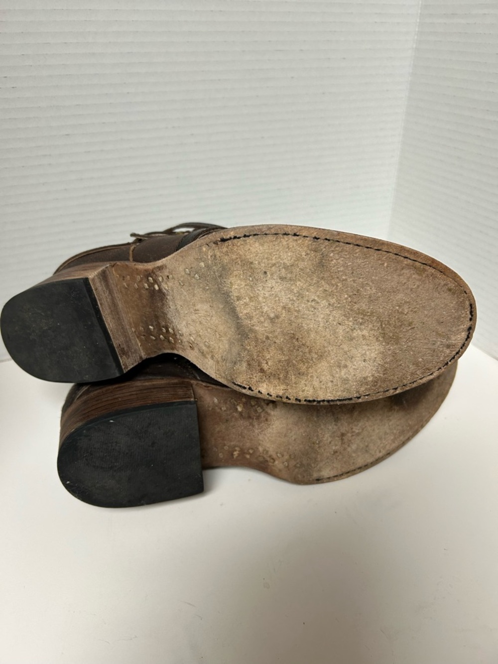 Freebird by Steven Stair Brown Distressed Leather Ankle Booties Boho Hippie Sz 8 - Picture 7 of 9